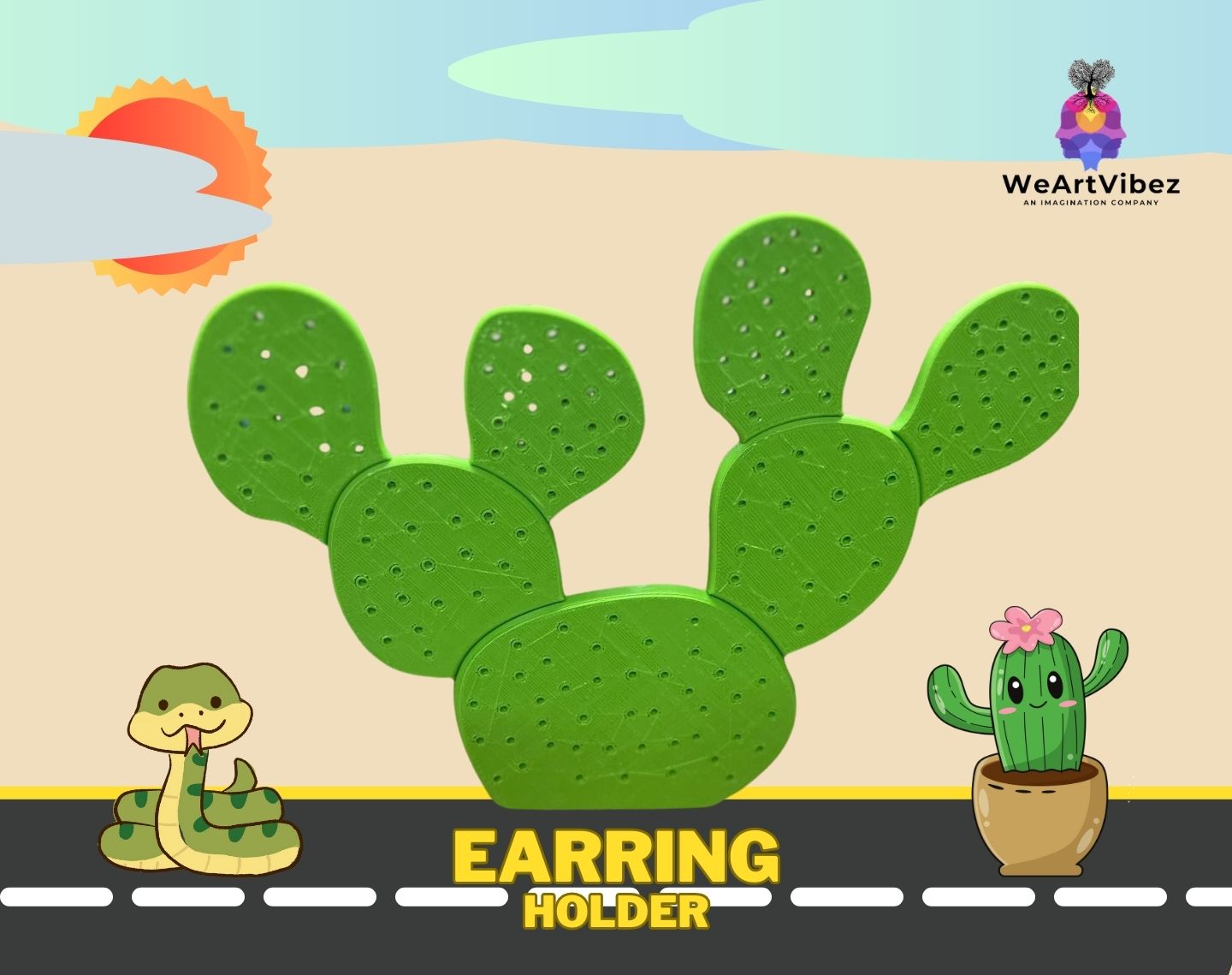 CactusCraft: Your Earrings' Desert Oasis